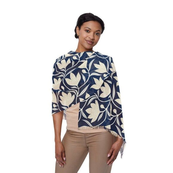 Porter Anna Accessories - NWT Porter Anna- Navy & Gold Women's Scarf in Magnolia